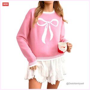 Love Heart Graphic Sweatshirt Knitted Pullover Long Sleeve Valentine Casual Chic